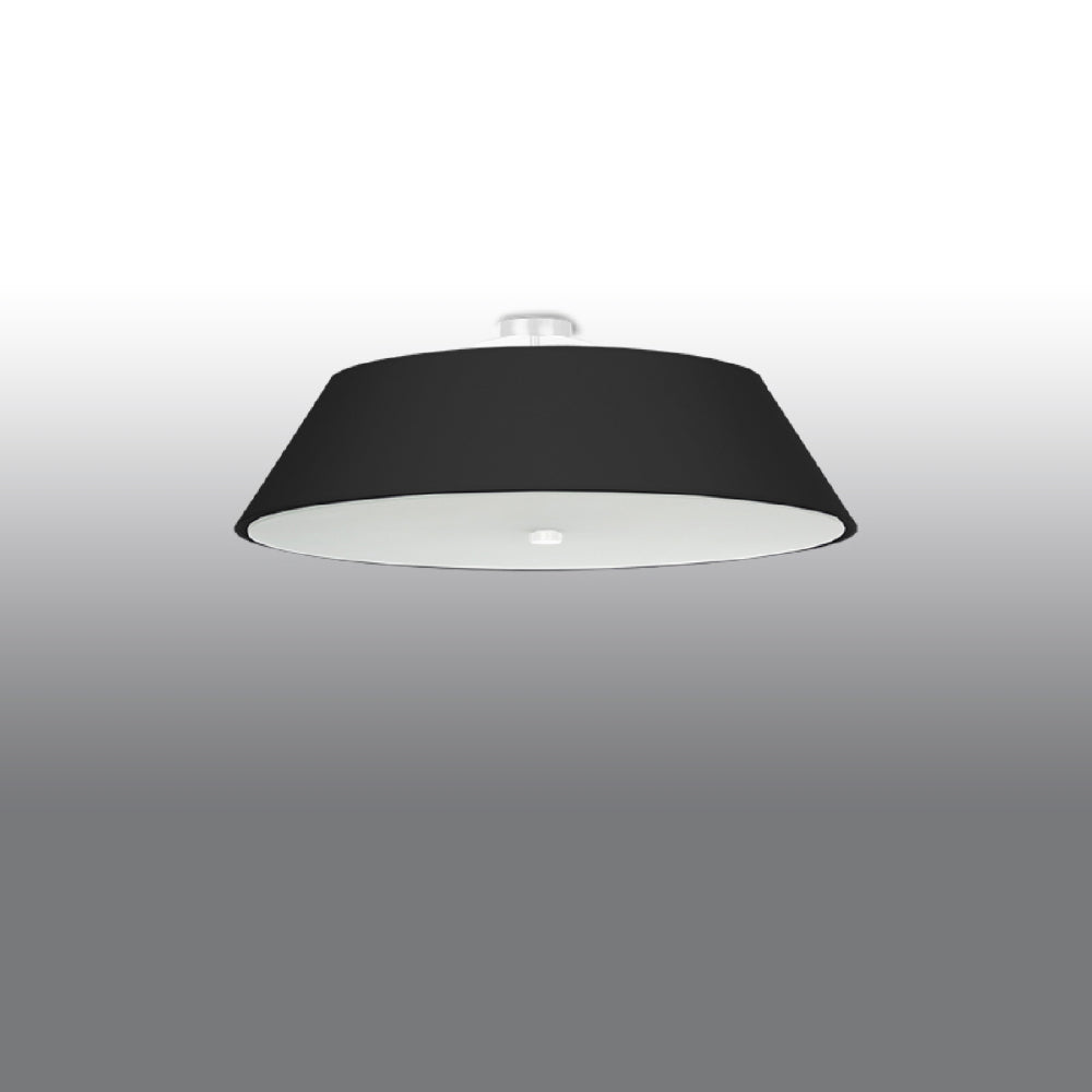 Plafondlamp Vega Sollux Zwart LxBxH 76x76x35 Stof, Glas, Metaal Nnb