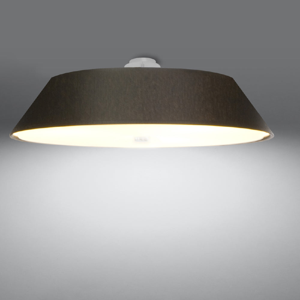 Plafondlamp Vega Sollux Zwart LxBxH 76x76x35 Stof, Glas, Metaal Nnb