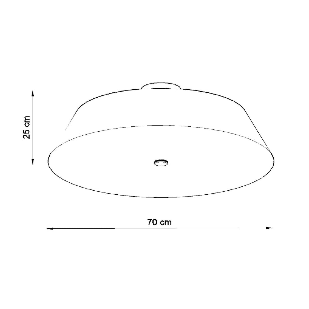 Plafondlamp Vega Sollux Zwart LxBxH 76x76x35 Stof, Glas, Metaal Nnb