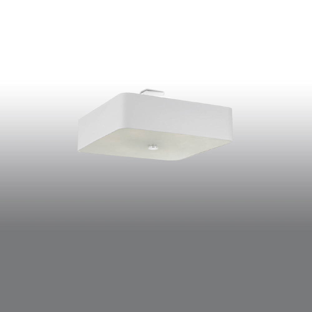 Plafondlamp Lokko Sollux Wit LxBxH 56x56x35 Stof, Glas, Metaal Nnb