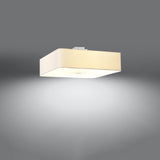 Plafondlamp Lokko Sollux Wit LxBxH 56x56x35 Stof, Glas, Metaal Nnb