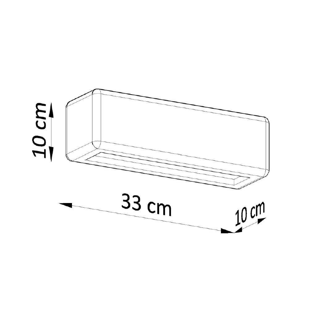 Wandlamp Subani Sollux Wit LxBxH 40x20x16 Keramiek, Glas Nnb