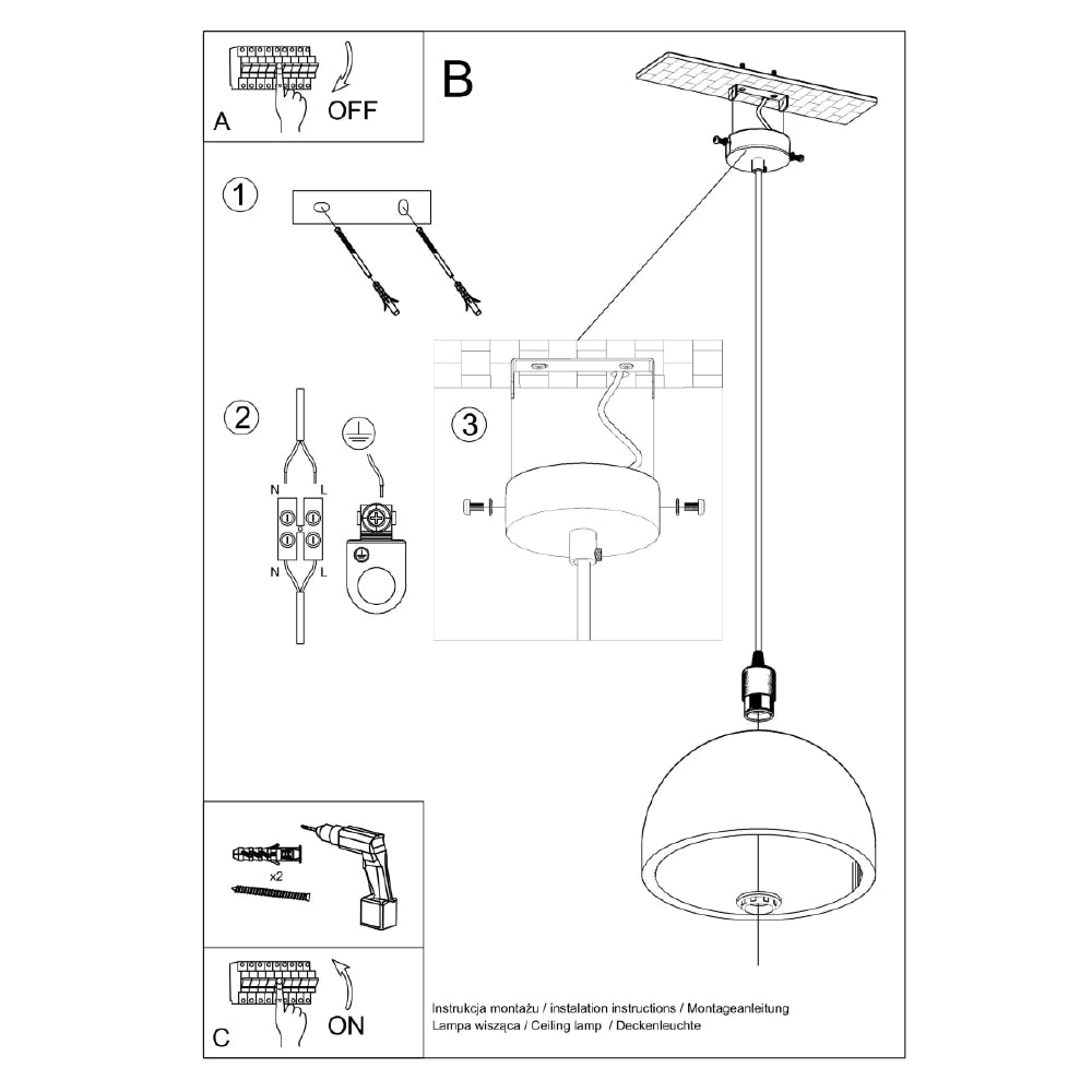 Hanglamp Pablito Sollux Grijs Beton Nnb