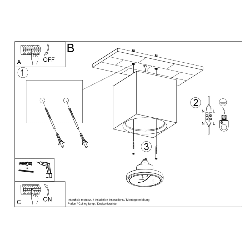 Plafondlamp Seida Sollux Wit Keramiek Nnb