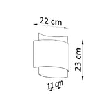 Wandlamp Impact Sollux Zwart LxBxH 40x20x16 Metaal Nnb