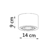 Plafondlamp Basic Sollux Grijs LxBxH 17x17x13 Beton Nnb