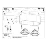 Plafondlamp Basic Sollux Grijs Beton Nnb