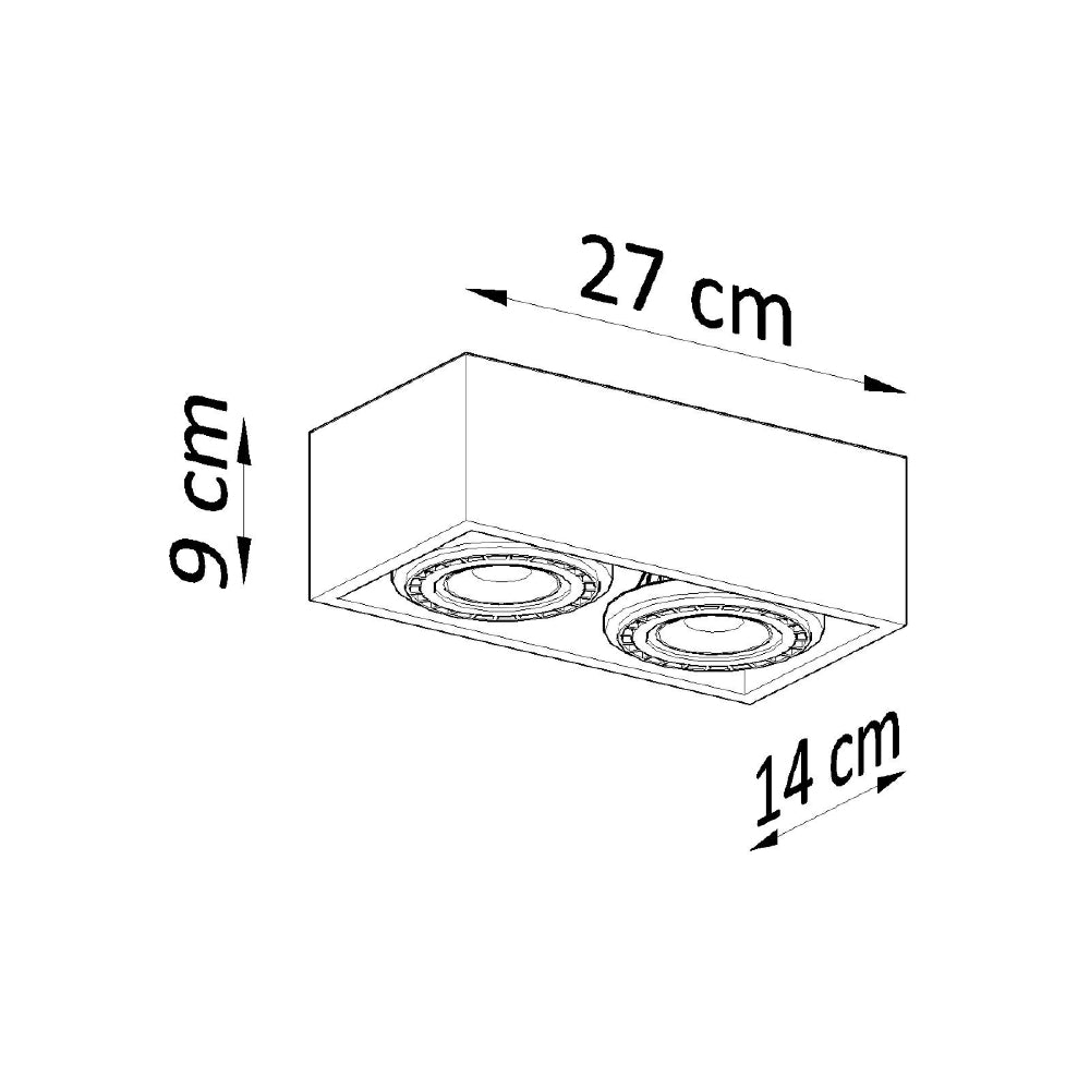 Plafondlamp Quatro Sollux Grijs Beton Nnb