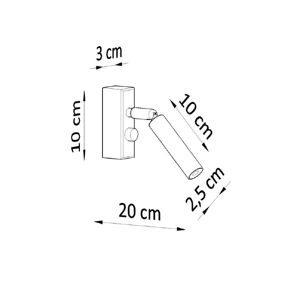 Wandlamp Eyetech Sollux Zwart LxBxH 17x10x10 Metaal Nnb