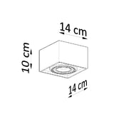 Plafondlamp Quatro Sollux Naturel LxBxH 17x17x13 Hout Nnb