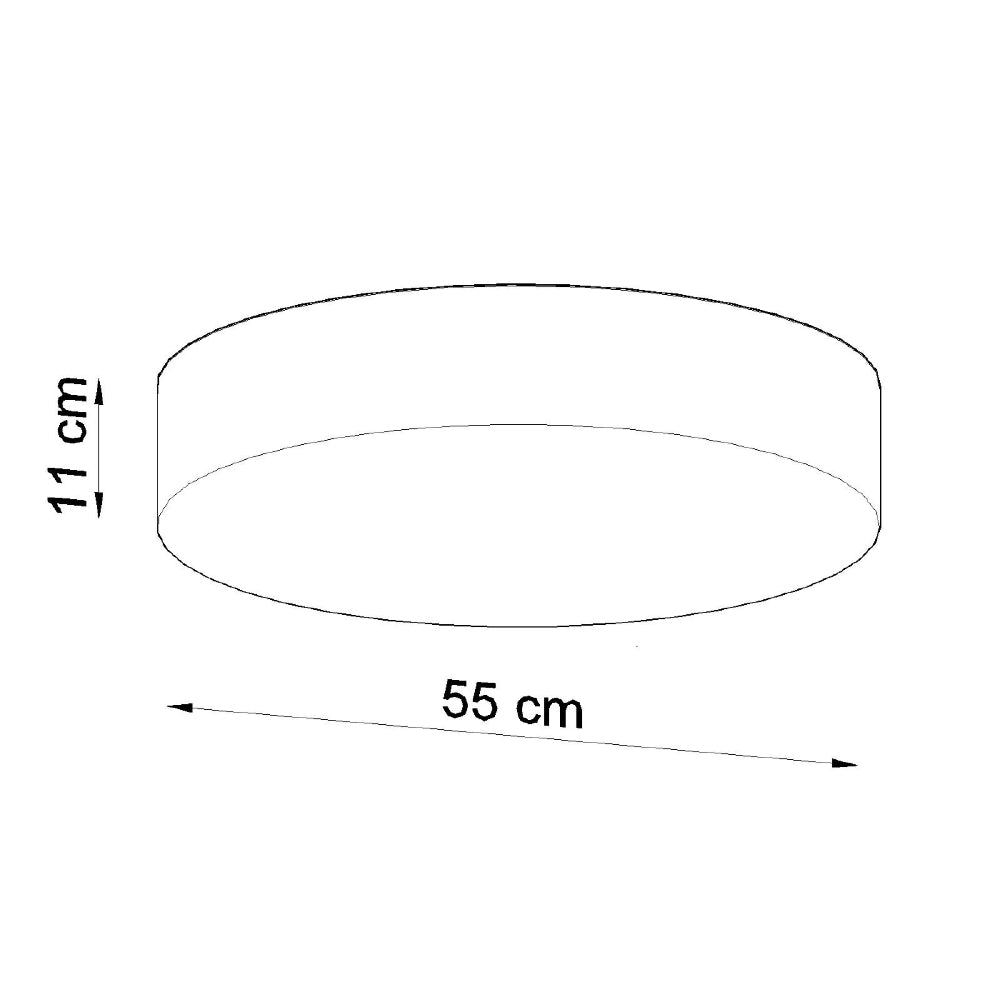 Plafondlamp Arena Sollux Grijs PVC Nnb