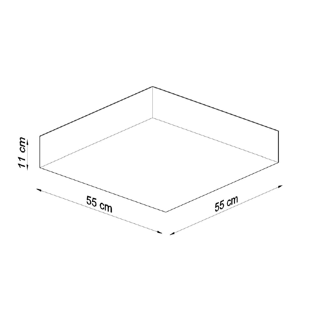 Plafondlamp Horus Sollux Zwart PVC Nnb