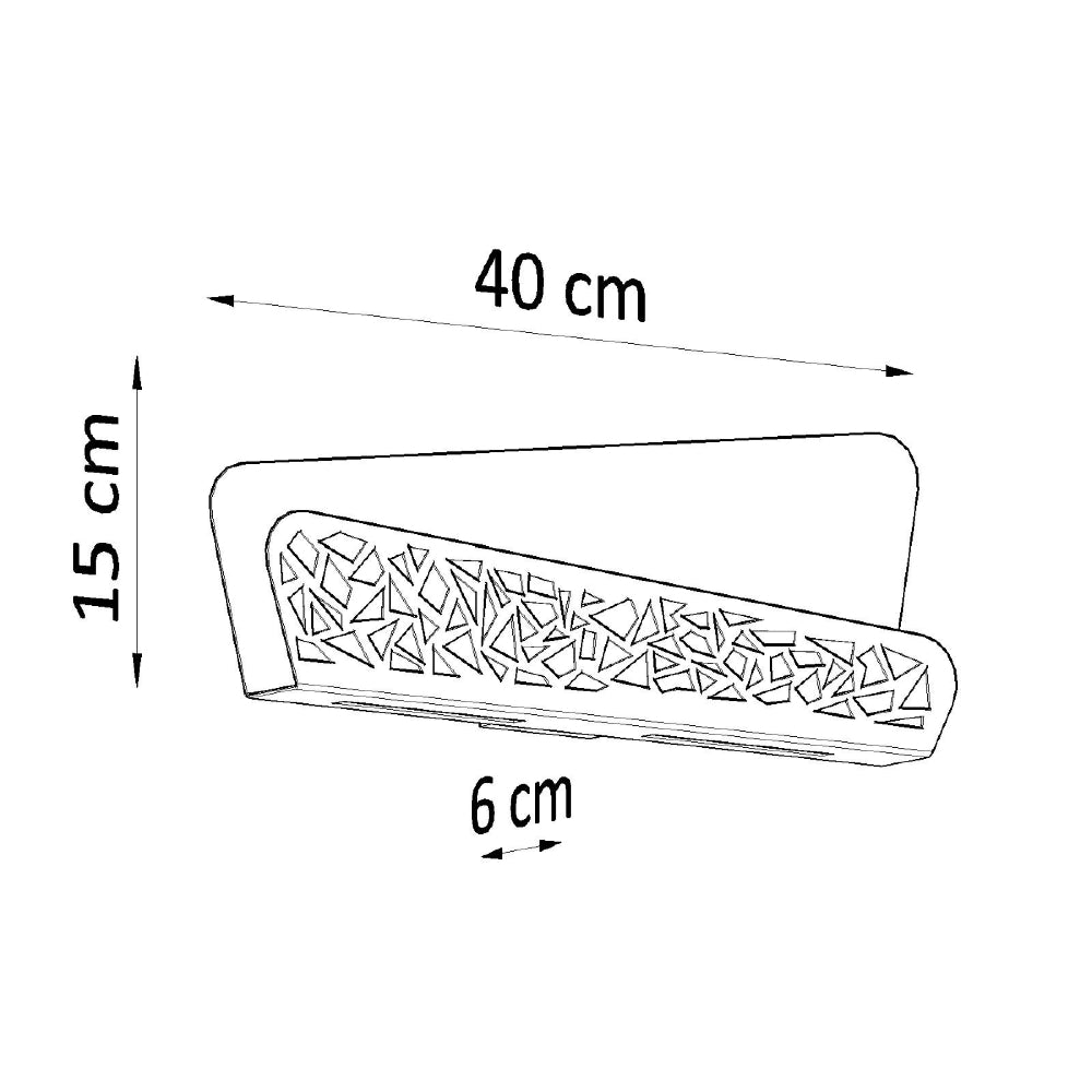 Wandlamp Alize Sollux Wit LxBxH 44x17x8 Metaal, PVC Nnb