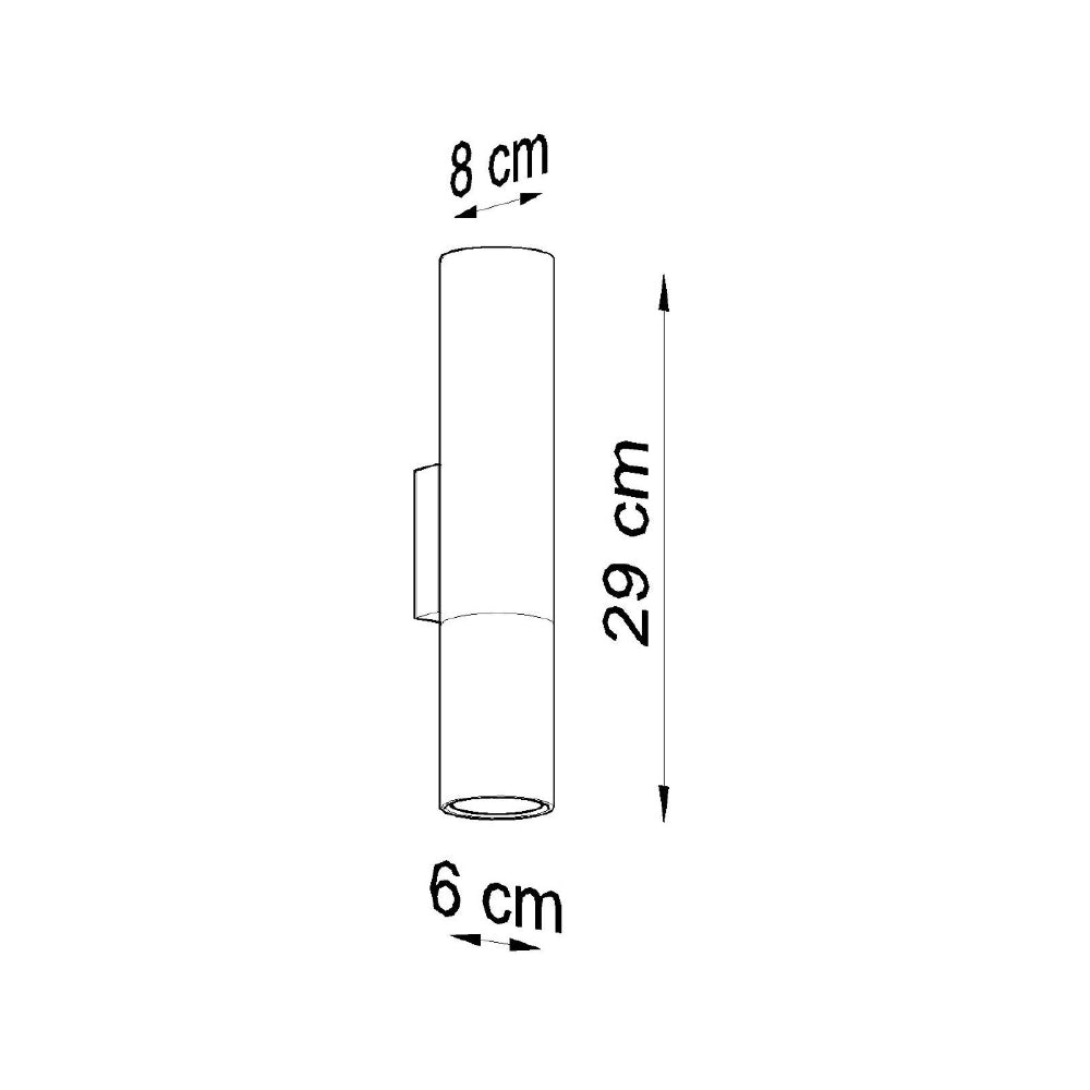 Wandlamp Loopez Sollux Zwart, Zilver LxBxH 14x14x31 Metaal Nnb