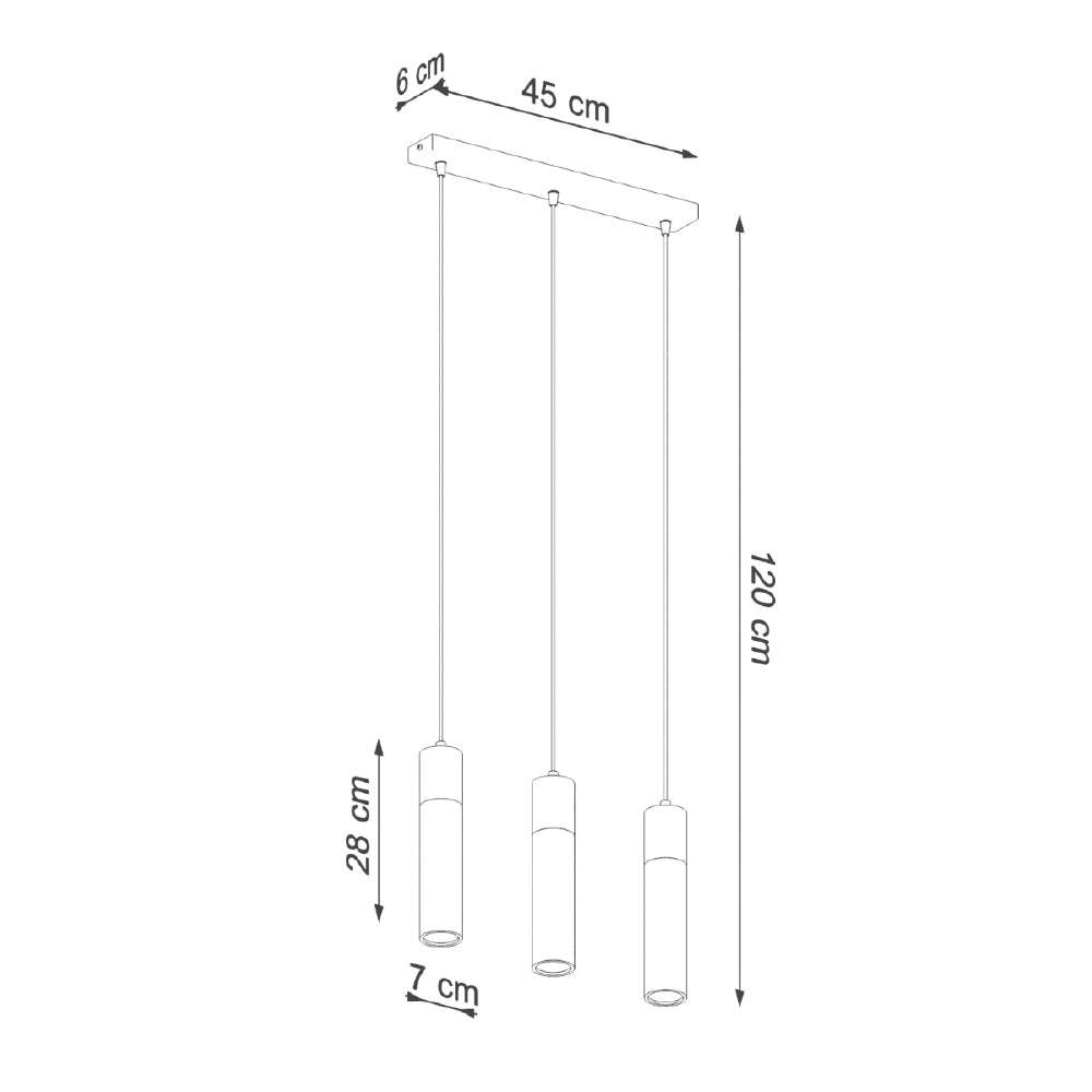 Hanglamp Zane Sollux Grijs LxBxH 51x21x21 Beton Nnb