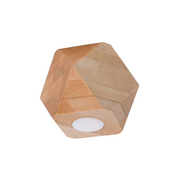 Plafondlamp Woody Sollux Naturel LxBxH 17x17x17 Hout Nnb