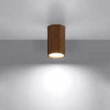 Plafondlamp Zake Sollux Naturel LxBxH 11x11x10 Hout Nnb