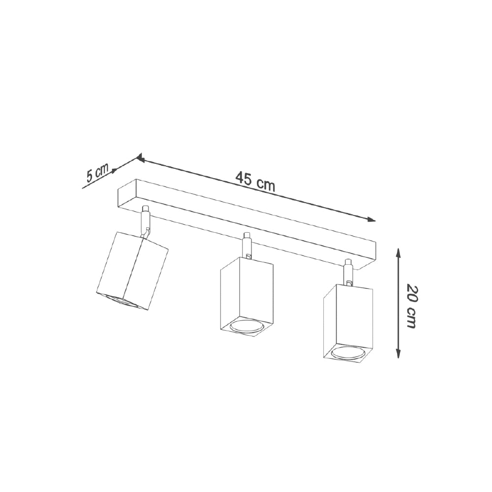 Plafondlamp Keke Sollux Naturel LxBxH 66x20x27 Hout Nnb