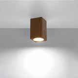 Plafondlamp Keke Sollux Naturel LxBxH 11x11x10 Hout Nnb