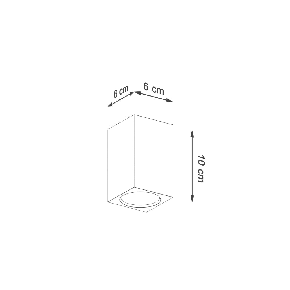 Plafondlamp Keke Sollux Naturel LxBxH 11x11x10 Hout Nnb