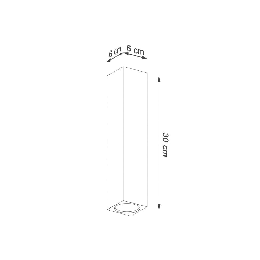 Plafondlamp Keke Sollux Naturel LxBxH 32x15x15 Hout Nnb