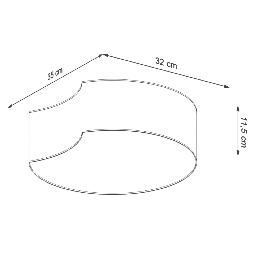 Plafondlamp Circle Sollux Wit PVC Nnb