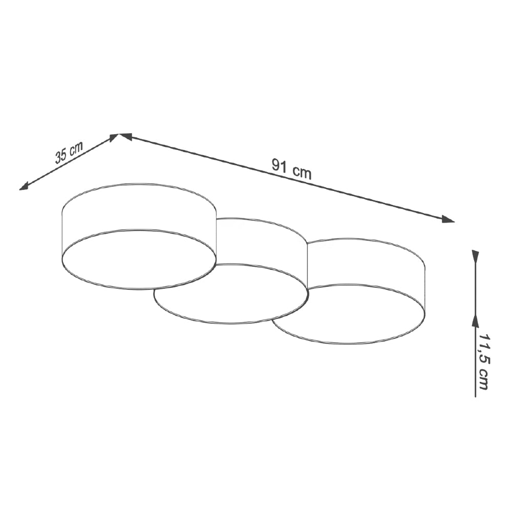 Plafondlamp Circle Sollux Wit PVC Nnb