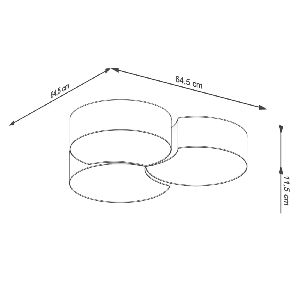 Plafondlamp Circle Sollux Wit PVC Nnb