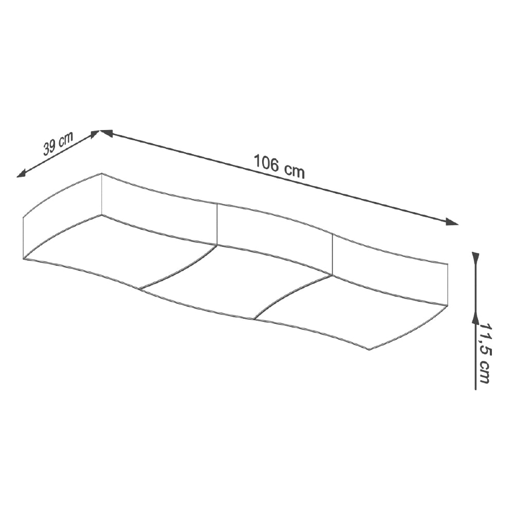 Plafondlamp Square Sollux Wit LxBxH 48x48x63 PVC Nnb