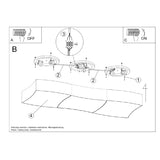 Plafondlamp Square Sollux Wit LxBxH 48x48x63 PVC Nnb