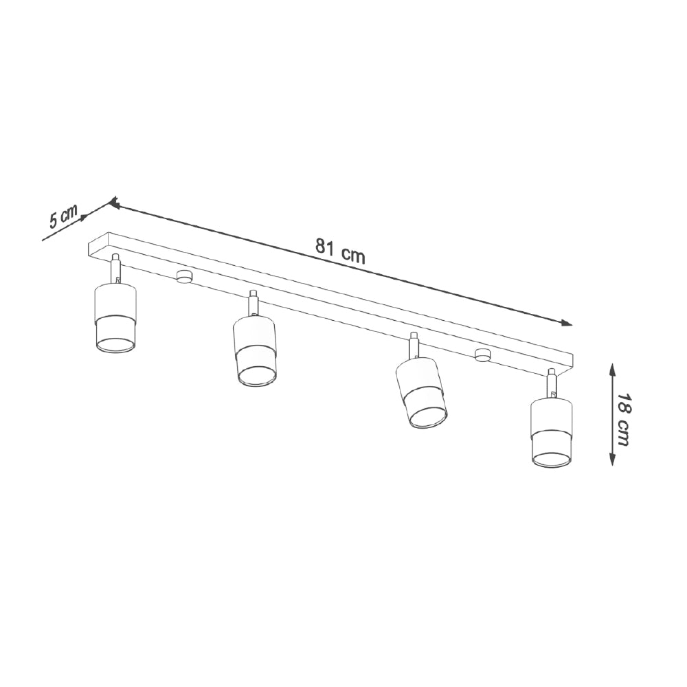 Plafondlamp Nero Sollux Zwart, Zilver Metaal Nnb