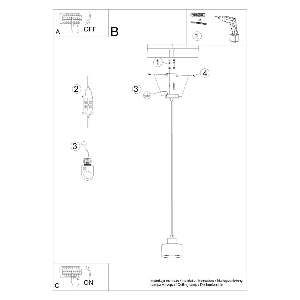 Hanglamp Savara Sollux Zwart LxBxH 16x16x16 Metaal Nnb