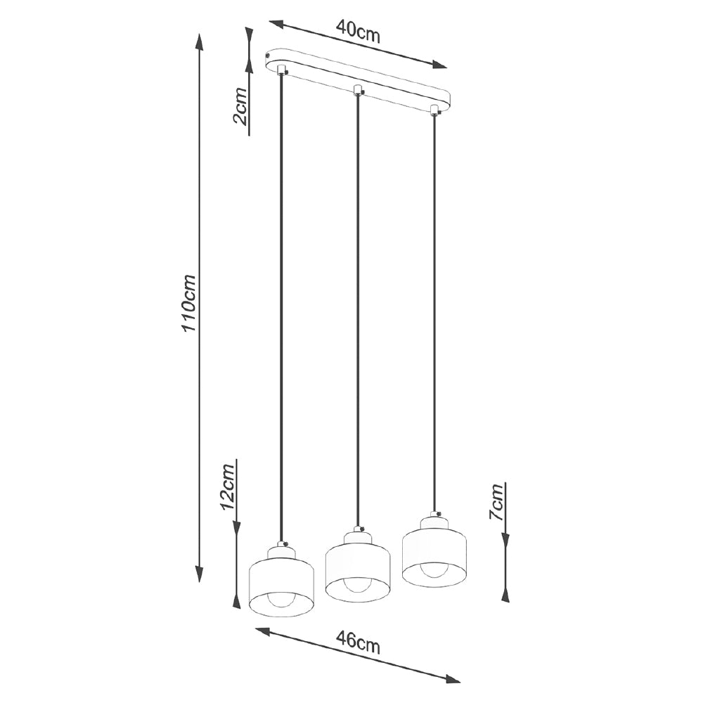 Hanglamp Savara Sollux Zwart LxBxH 40x20x14 Metaal Nnb