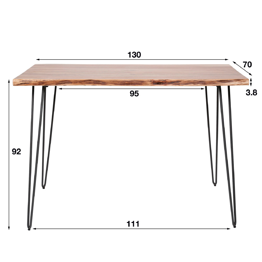 Bartafel Elio chiQago Massief acacia naturel LxBxH 135x75x10 Acaciahout Nnb