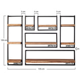 Wandplank Elio chiQago Massief acacia naturel LxBxH 32x24x12 Acaciahout Nnb