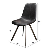 Eetkamerstoel Jagger chiQago Saddle PU zwart LxBxH 65x60x50 Saddle PU zwart Nnb