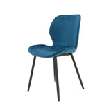 Eetkamerstoel Ingo chiQago Blauw velours LxBxH 90x59x49 Blauw velours Nnb