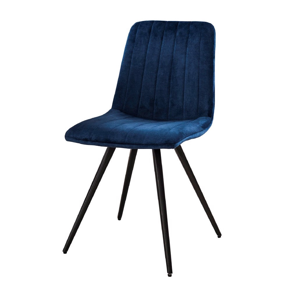 Eetkamerstoel Kaden chiQago Blauw velours LxBxH 101x67x48 Blauw velours Nnb