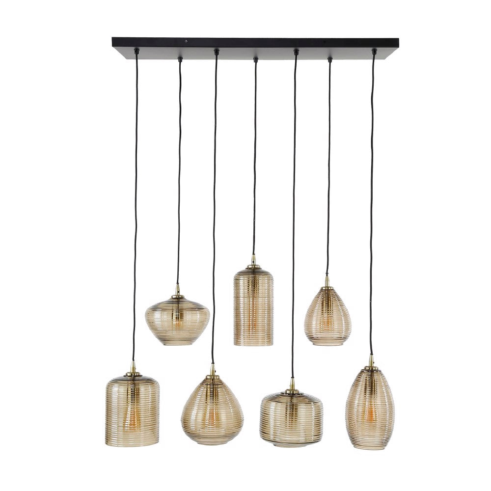 Hanglamp Loren chiQago Amberkleurig glas Amberkleurig glas Nnb