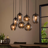 Hanglamp Miles chiQago Smoke grey glas LxBxH 124x38x18 Smoke grey glas Nnb