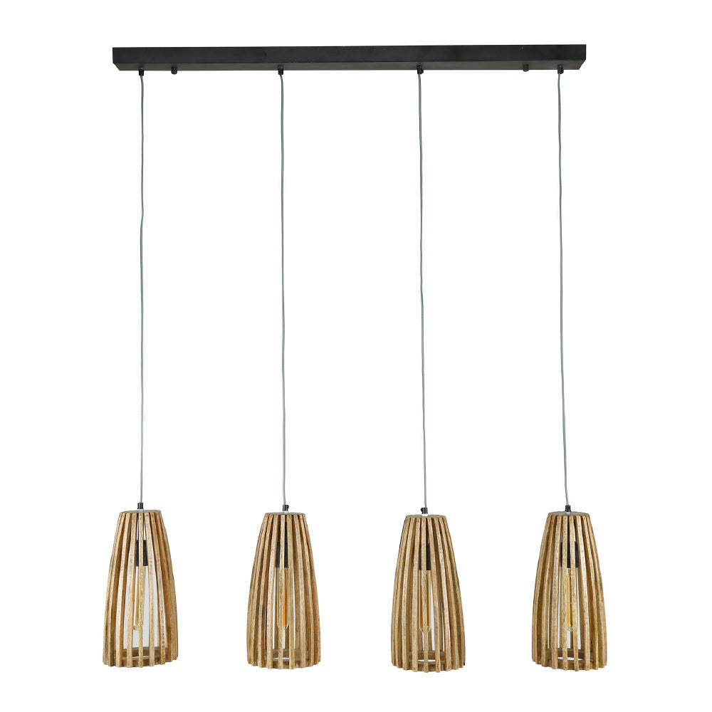 Hanglamp Houston chiQago Massief mango naturel LxBxH 140x42x20 Mangohout Nnb