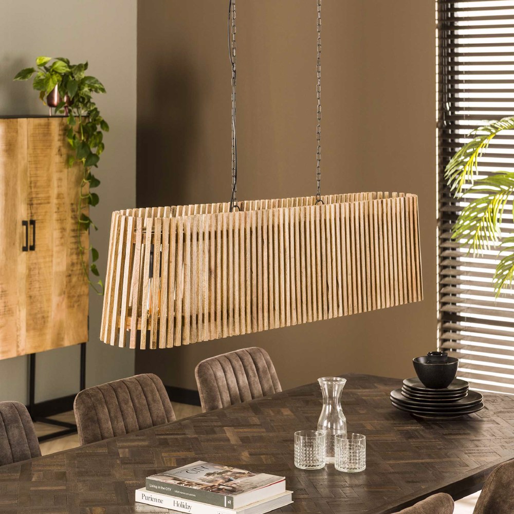 Hanglamp Houston chiQago Massief mango naturel Mangohout Nnb