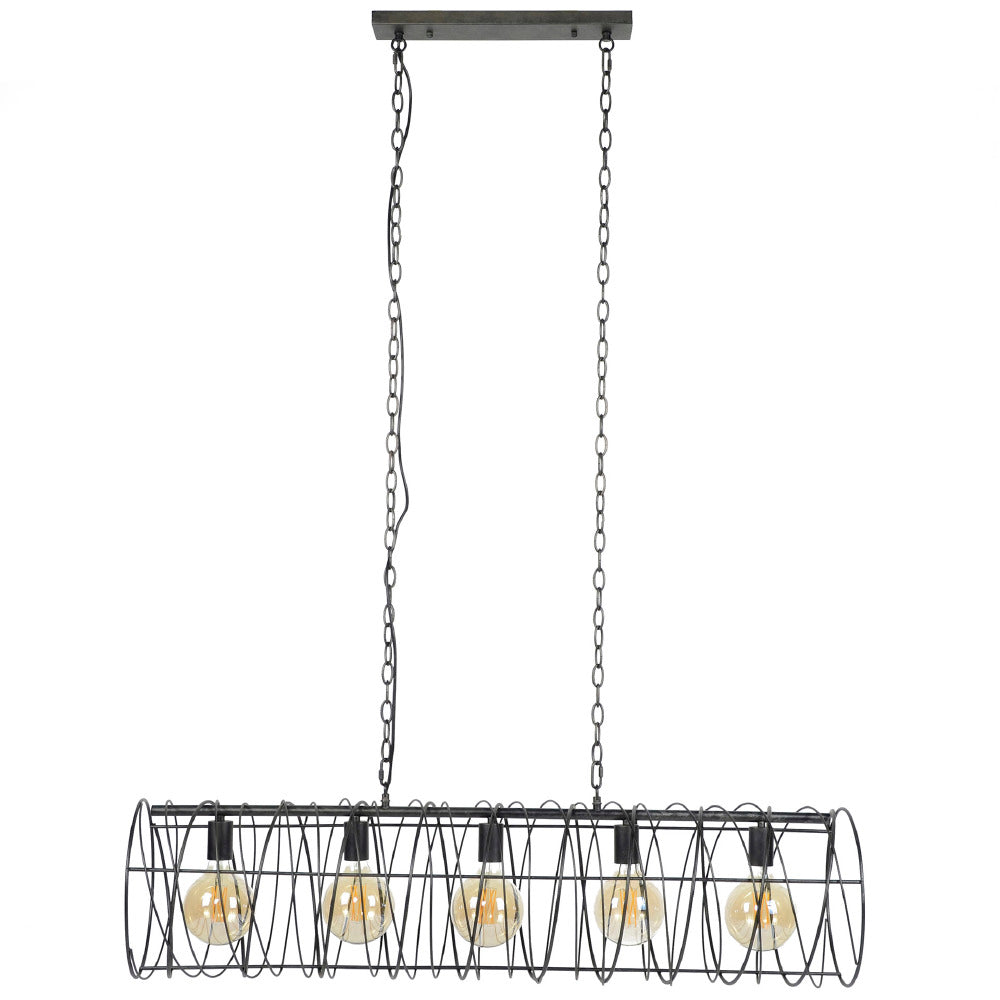 Hanglamp Kelley chiQago Charcoal LxBxH 125x37x37 Charcoal Nnb