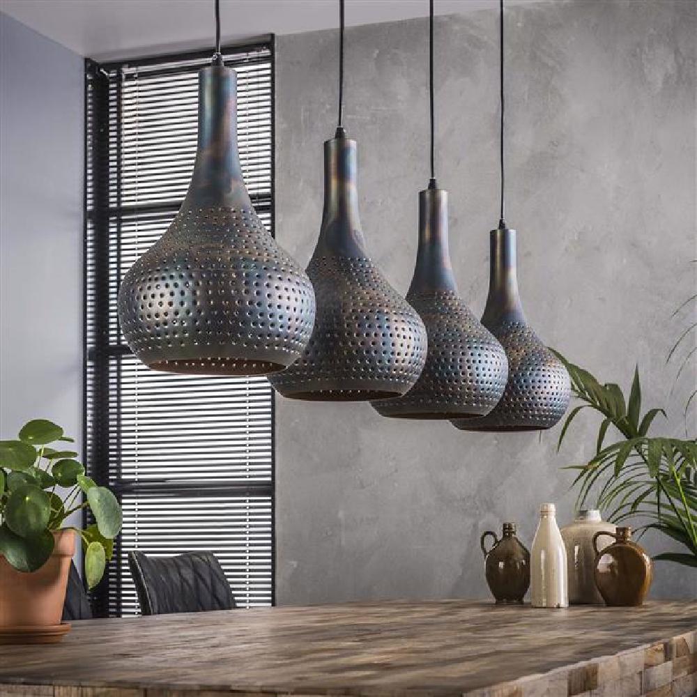 Hanglamp Kory chiQago Zwart bruin LxBxH 123x45x28 Zwart bruin Nnb