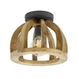 Plafondlamp Monty chiQago Massief mango naturel LxBxH 34x34x28 Mangohout Nnb